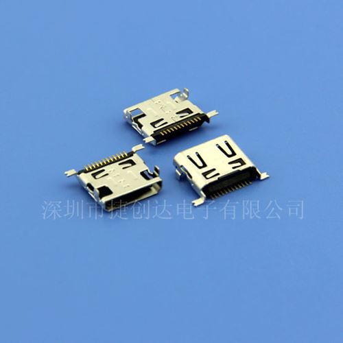 MINI USB 5P BF DIP 90度 两脚