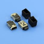 MINI USB 5P BF 焊线 带塑壳