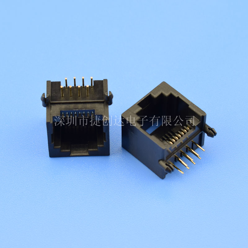 RJ45 8P8C 90度 下接 全塑 无耳
